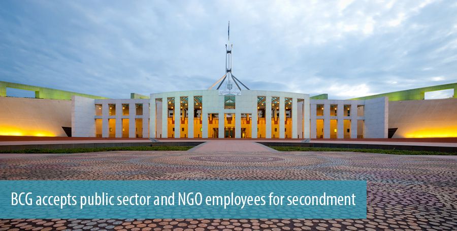 BCG accepts public sector and NGO employees for secondment