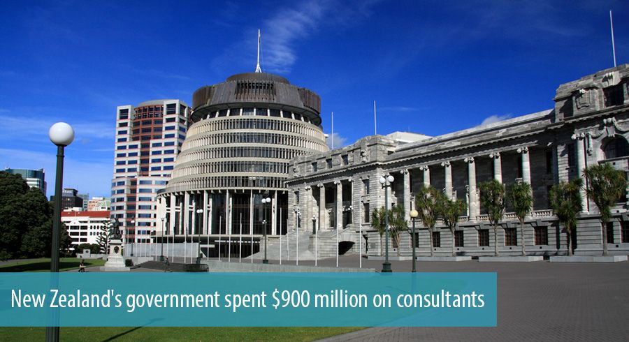 New Zealand's government spent $900 million on consultants