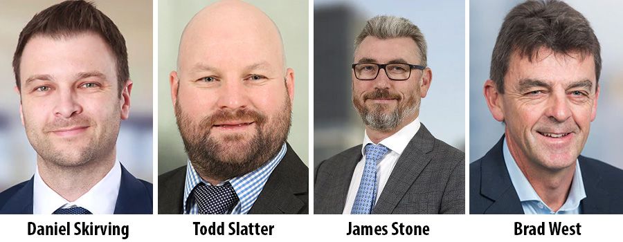Daniel Skirving, Todd Slatter, James Stone and Brad West