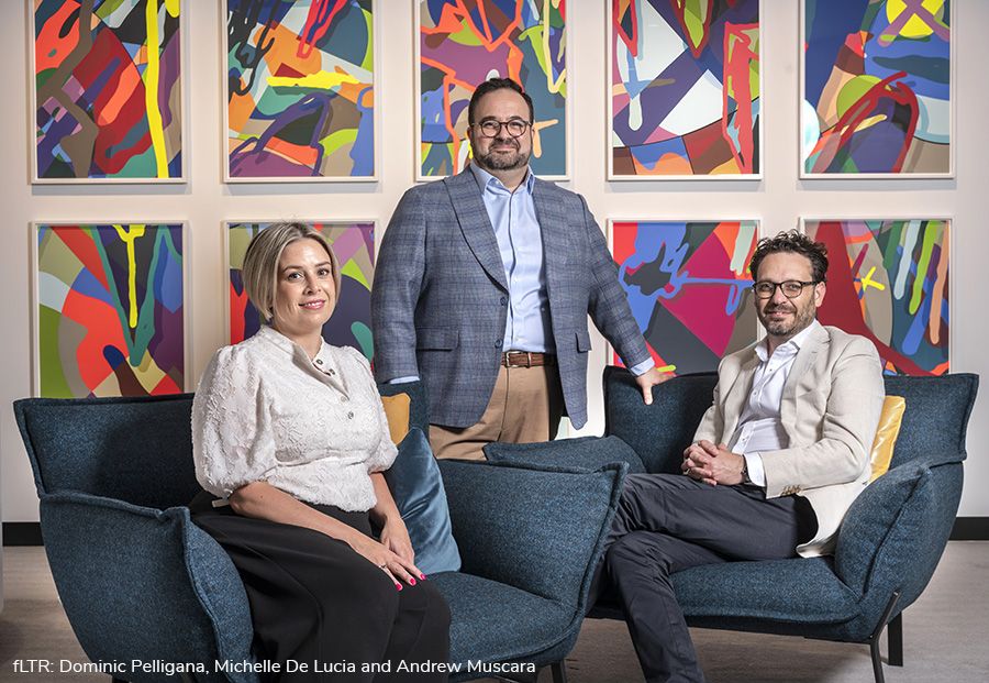 Dominic Pelligana, Michelle De Lucia and Andrew Muscara