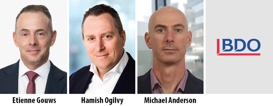 Etienne Gouws, Hamish Ogilvy and Michael Anderson - BDO