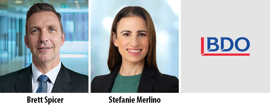 Brett Spicer and Stefanie Merlino join BDO as partners