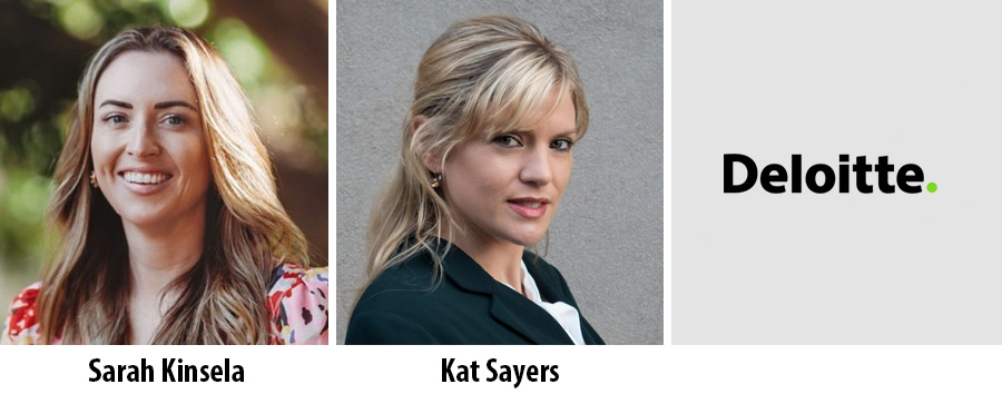 Sarah Kinsela and Kat Sayers, Deloitte