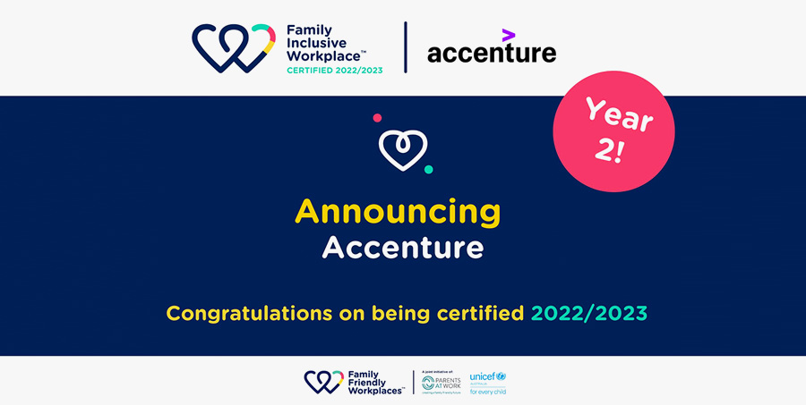Accenture named ‘Family Inclusive Workplace’ for a second year