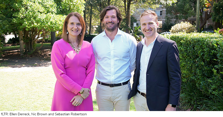 Ellen Derreck, Nic Brown and Sebastian Robertson