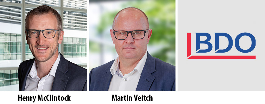 BDO appoints Henry McClintock and Martin Veitch in New Zealand
