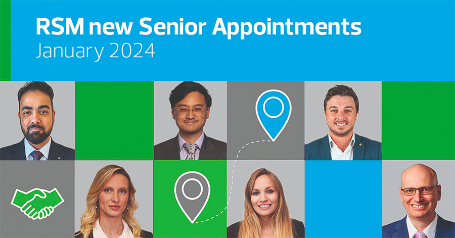 RSM promotes six partners and principals across Australia