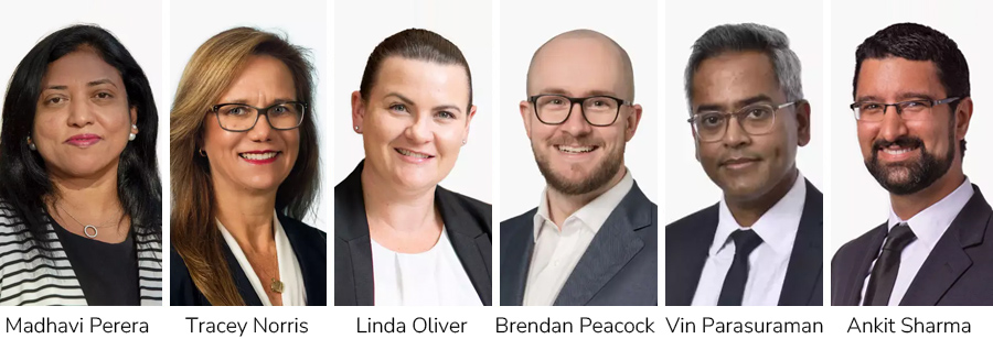 Madhavi Perera, Tracey Norris, Linda Oliver, Brendan Peacock, Vin Parasuraman, Ankit Sharma - Pitcher Partners