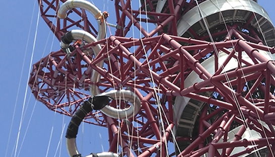 Mace oversees delivery of new ArcelorMittal Orbit 178 meter slide