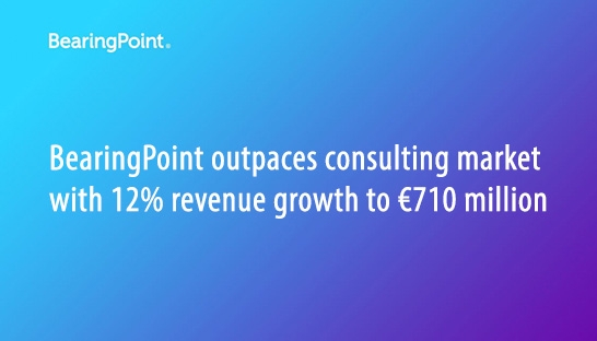 BearingPoint outpaces consulting market with 12% growth to €710 million
