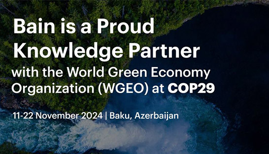 Bain & Company partners with World Green Economy Organization at COP29